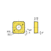 Surface Mill Insert  CM10C1 - Big-tools Industrial Supply Tools for Metal Cutting